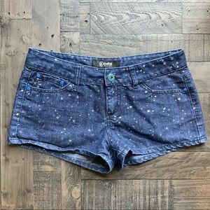 REWASH DENIM SHORTS WITH SILVER STARS